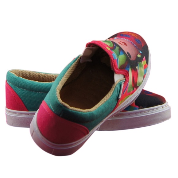 WOMEN'S PRINTED CANVAS SNEAKERS "MONITAS DOLL" - Picture 2 of 6